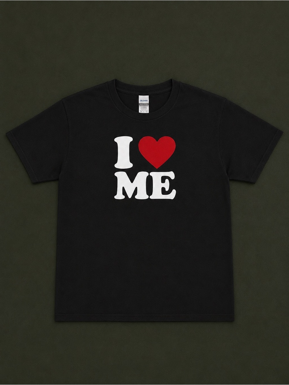 Black "I ♥ ME" Graphic Tee